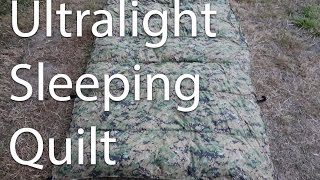 The Easiest way to make an Ultralight Down Quilt 16oz sleep system [upl. by Eimmelc]