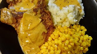 Pork Chops amp Pan Gravy ShoppingPantry List below [upl. by Eninaj]