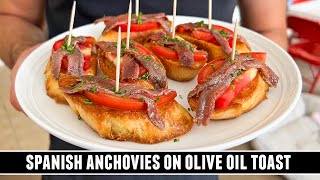 Got Canned Anchovies Make this AMAZING Tapas Dish from Spain [upl. by Bates]