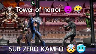 New update 60 tower of horror Sub zero KAMEO 🤯🥶 mk Mobile match 14 [upl. by Kelby]