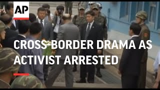 Crossborder drama as SKorean activist arrested [upl. by Noletta626]