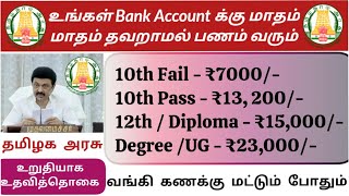 📚10th Pass மாத உதவி தொகை திட்டம்📮Tamilnadu Government Jobs 2024🥳Job Vacancy 2024🚘TNPSC UNLIMITED APP [upl. by Ettelracs]