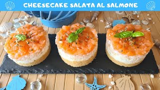 CHEESECAKE SALATA AL SALMONE  Mini cheesecake salate [upl. by Bouton134]