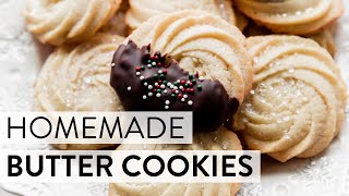 Homemade Butter Cookies  Sallys Baking Recipes [upl. by Eilsek]