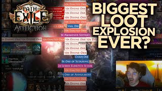 Highest Value Loot Explosion in PoE History  200 Div Value  323 Affliction League Group Play [upl. by Ecylahs692]