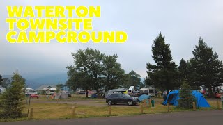 Waterton Townsite Campground WALK [upl. by Lleral595]