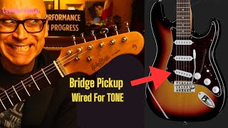 Strat Bridge Pickup Wired For Tone Control REVEALED [upl. by Anear642]