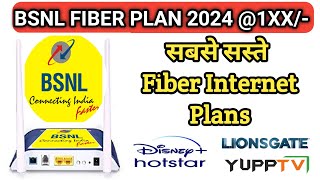 BSNL LATEST FIBER INTERNET PLAN 2024  BSNL broadband plan 2024 [upl. by Pacificia494]