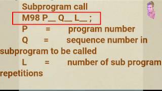 How to call subprogram in cnc Hindi [upl. by Iduj]