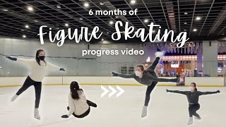 Figure Skating Progress⛸❄️  6 months💫 [upl. by Ahsenyt]