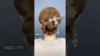 Hairstyles tutorial🌼✅hairstyleshairstylehairhackshairviralhacksviralshorthacktips short [upl. by Nudd]