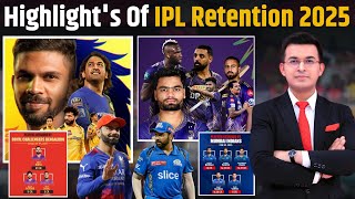 IPL 2025 Retention MS Dhoni Rohit Sharma Virat retained Pant Iyer released Know Top Highlights [upl. by Sellers]