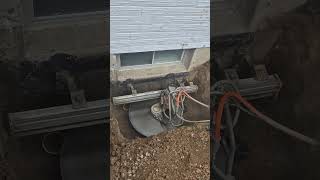 Cutting opening for egress window in Brantford Ontario [upl. by Elison]