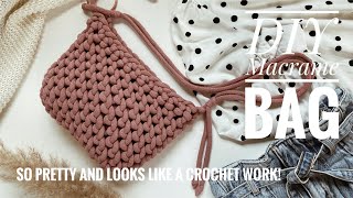 DIY Macrame BagHow To Make A Macrame BagTorebka Makrama [upl. by Cirdla]