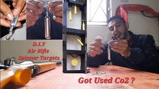 HOW TO MAKE YOUR OWN SPINNER TARGETS FROM USED Co2 EASY howto homemade diy airgun fun co2 [upl. by Arrik]