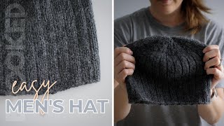 How to Knit a Mens Hat StepbyStep [upl. by Annoiek]