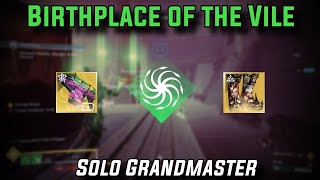 Solo GM Birthplace of the Vile Strand Warlock Destiny 2 [upl. by Aenad]