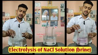 Electrolysis of NaCl Solution Brine Chlor alkali process ACID BASE And SALTS EXPERIMENT CLASS 10 [upl. by Melliw705]