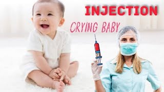 Injection video Baby crying from injection pain [upl. by Sibella]