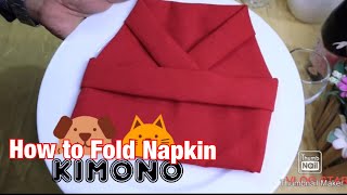 Kimono Napkin Folding  Food and Beverage Services NC II  TLE  TESDA [upl. by Einor]