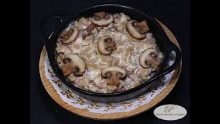 Crozets de Savoie à la crème de SaintMarcellin champignons et lard fumé [upl. by Dyun652]