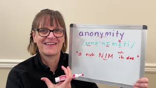 How to Pronounce Anonymity [upl. by Scammon182]