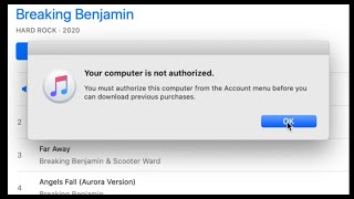 Authorize Computer from account menu iTunes music How to fix iTunes won’t let you play your music [upl. by Kenji486]