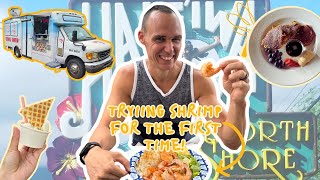 Haleiwa Tour North Shore Oahu Giovannis or Jennys Shrimp Truck [upl. by Eiser]