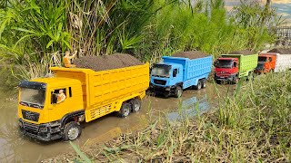 MOBIL TRUK PASIR OLENG MUATAN BERAT TRUK RC VERSI MINIATUR BEKO KERUK EXCAVATOR [upl. by Nylle]