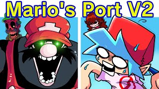 Friday Night Funkin VS Mario FNF Port V2 CANNED BUILD  Cutscenes FNF Mod MARIO 85MXMarioEXE [upl. by Uranie]