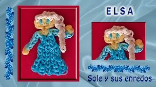 Cómo hacer la Princesa Elsa con gomitas elásticas serie Princesas [upl. by Ttelrahc849]