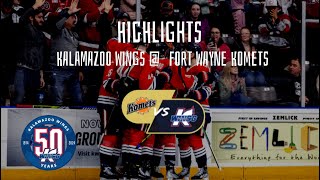 HIGHLIGHTS KALAMAZOO WINGS  FORT WAYNE KOMETS [upl. by Carman]