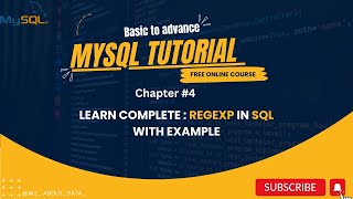 Chapter4  SQL REGEXP Regular Expression Complete Tutorial with example 2023  sql [upl. by Basile]