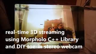 Streaming of live 3D video via Morpholo C Library [upl. by Bambie436]