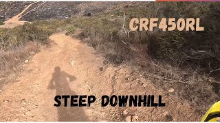 Crf450rl  Mellow Start With Rocks To A Steep Downhill dualenduro klx300r [upl. by Noiz]