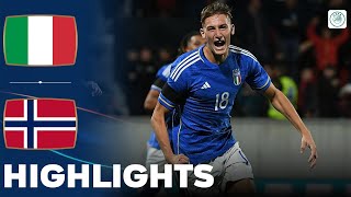 Italy vs Norway  Highlights  U21 Euro Qualification 17102023 [upl. by Apfelstadt]