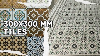 300X300 MM DESIGNER MOROCCAN WALL AND FLOOR TILES DISPLAY TOUR  12X12 PARKING TILES FROM MORBI [upl. by Ahsitram]