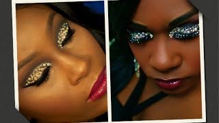 Rhinestone Eye Look Tutorial BeautysworldFeatured Beauty Guru [upl. by Ekle]