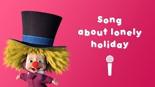 Masha and the Bear  Song about lonely holiday🤡Sing with Masha Karaoke video with lyrics for kids [upl. by Ailedo]