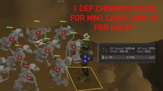 1 Defense Pure Range Chinning Guide  MM1 Caves 300K XP Per Hour OSRS 2024 [upl. by Nnadroj]