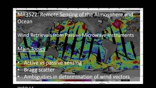 Module 44 Passive Microwave Wind Retrievals [upl. by Blinnie]