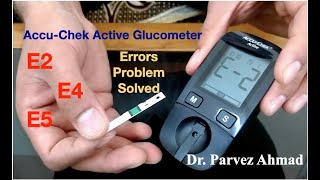 How to resolve Errors E2E4E5 of AccuCheck Active Glucometer Hindi with English subtitles [upl. by Nygem]