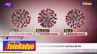 63 bagong kaso ng omicron subvariant naitala sa PH  TeleRadyo Balita 29 June 2022 [upl. by Rourke81]