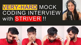 VERY HARD Mock Coding Interview with STRIVER YouTuber Googler takeUforward striver79 [upl. by Ange]