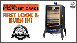 PIT BOSS SPORTSMAN VERTICAL SMOKER FIRST LOOK AND BURN IN [upl. by Jaunita]