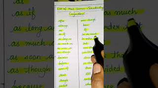 List of Most Common Subordinating Conjunctions  Conjunctions  Lets learn English english [upl. by Vanni998]