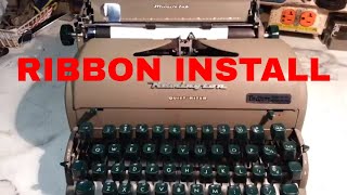 Remington QuietRiter Underwood Touchmaster Typewriter Ribbon Install T11 Change Replace Ink [upl. by Novaj]