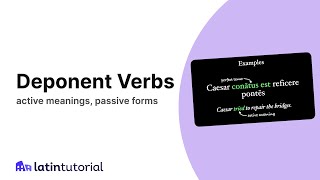 Deponent Verbs [upl. by Phip318]