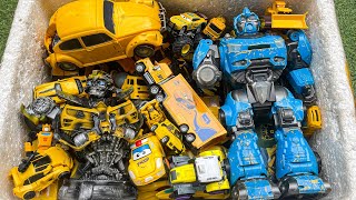 Bumblebee Yellow Car Transformers JCB TOY Excavator truck crane  Stopmotion Funny Car Truck [upl. by Lavina]