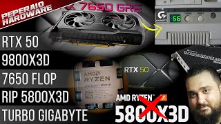 Resumão – Adeus 5800x3D  Gigabyte ligou o TURBO  9800x3D iminente  RTX 5060 RTX 5070  7650 Flop [upl. by Aneehta]